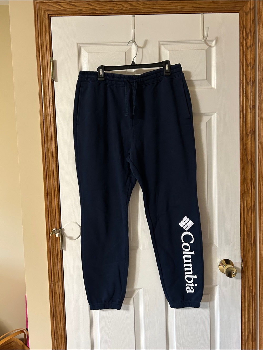 Columbia Navy Jogger Sweatpants with White Logo